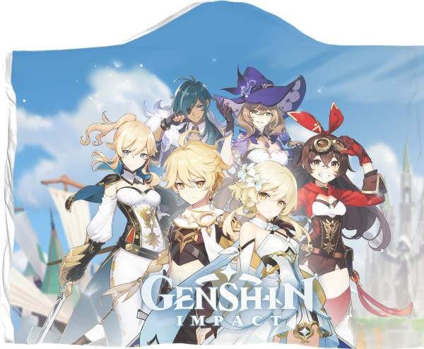 Genshin Impact - Плед с капюшоном 3D - Genshin Impact 3 - Mfest