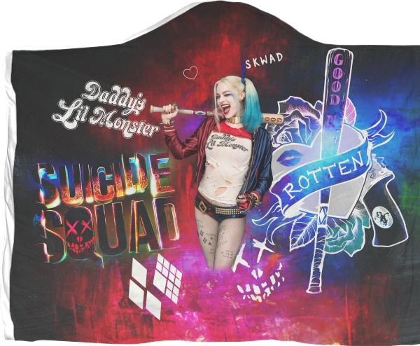 Suicide Squad - Плед з капюшоном 3D - Харли Квинн / Harley Quinn 2 - Mfest