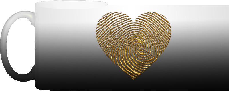 Golden heart, fingerprint