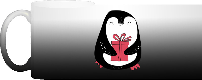 Пингвин с подарком