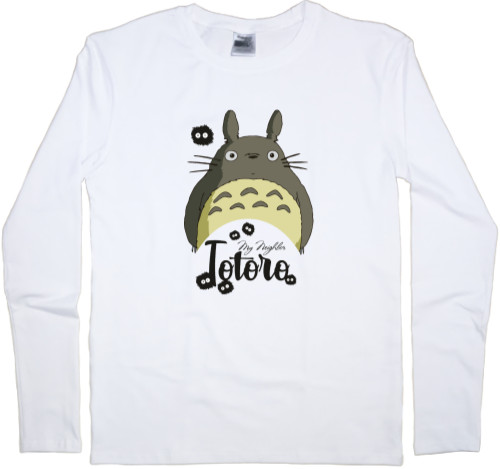 My neighbor Totoro/Мой сосед Тоторо - Men's Longsleeve Shirt - Totoro and Chernushki - Mfest