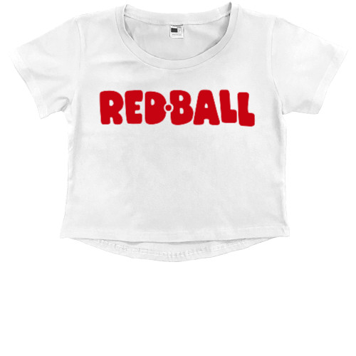 Red Ball - Kids' Premium Cropped T-Shirt - red ball logo - Mfest