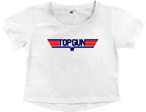 Top Gun: Maverick / Топ Ган: Мэверик - Women's Cropped Premium T-Shirt - Top Gun 2 - Mfest