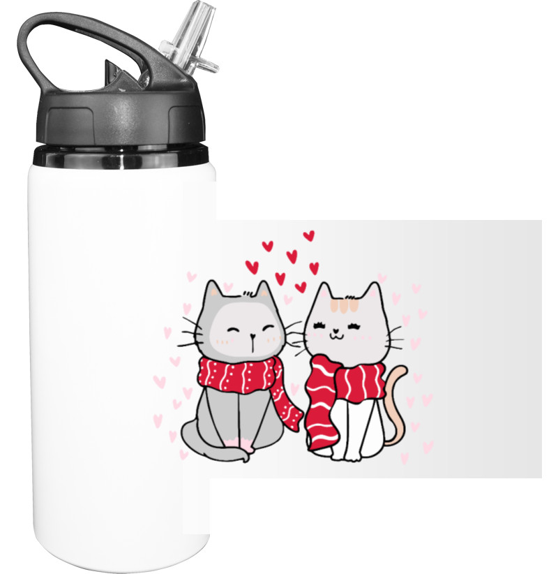 Коты и Кошки - Бутылка для воды - Kittens In Love - Mfest