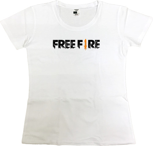 Garena Free Fire - Футболка Преміум Жіноча - Logo Free Fire - Mfest