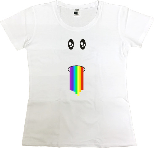 Roblox - Women's Premium T-Shirt - Rainbow Barf Face - Mfest