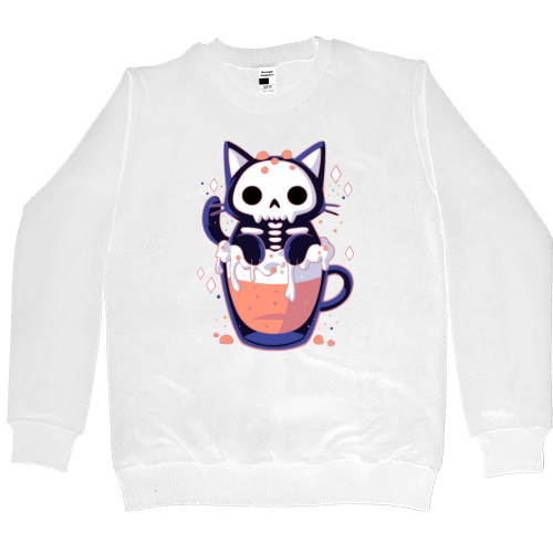 Котики - Світшот Преміум Дитячий - cat halloween drink - Mfest