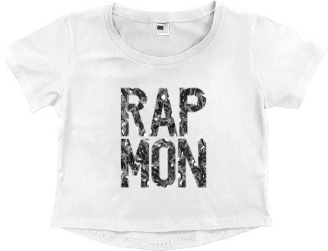 BTS - Women's Cropped Premium T-Shirt - bts rap monster logo - Mfest