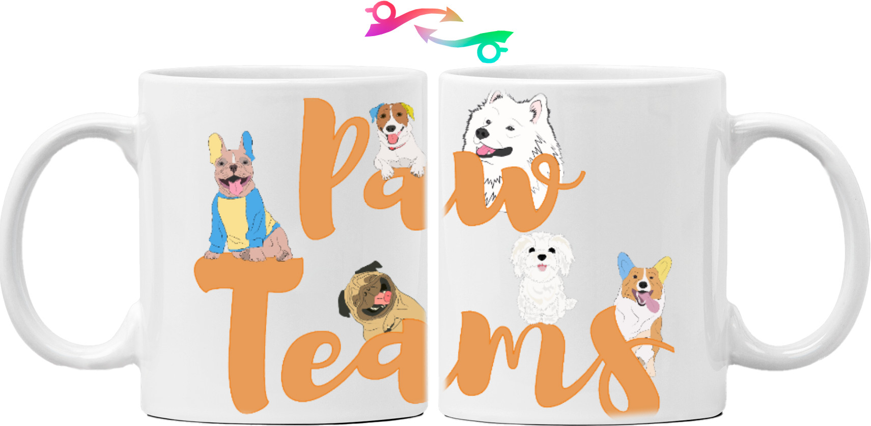 Paw teams, cute dogs