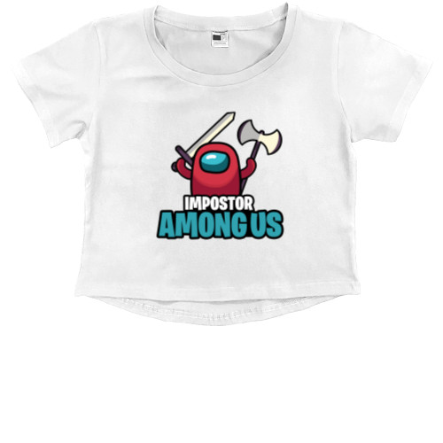 Among Us - Kids' Premium Cropped T-Shirt - Impostor is hear - Mfest