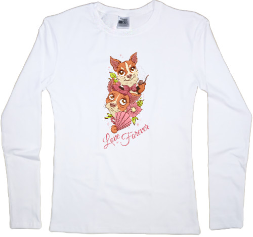 Чихуахуа - Women's Longsleeve Shirt - пара влюбленных собак - Mfest