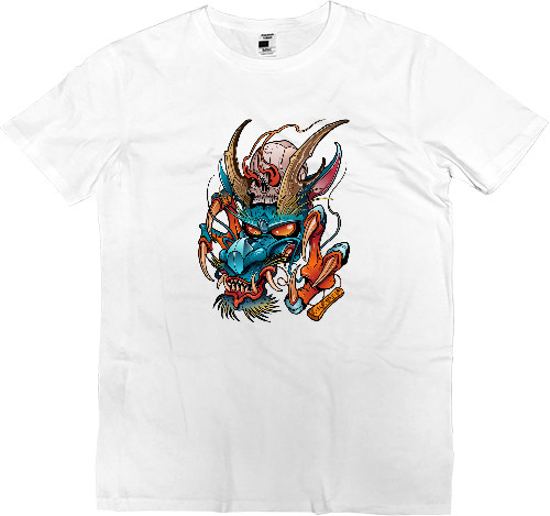 Разное - Men’s Premium T-Shirt - японский дракон демон - Mfest