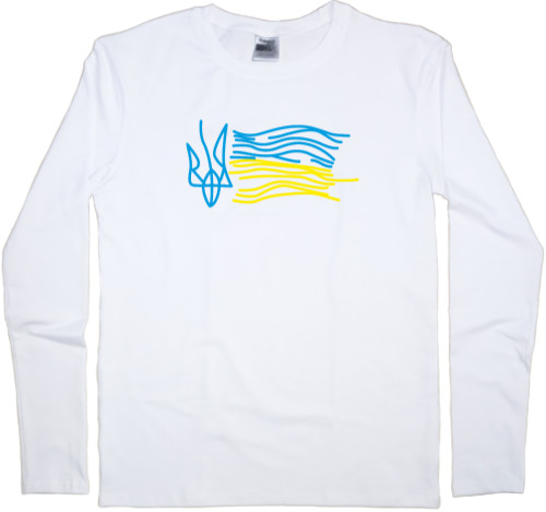 Trident and ensign of Ukraine creative