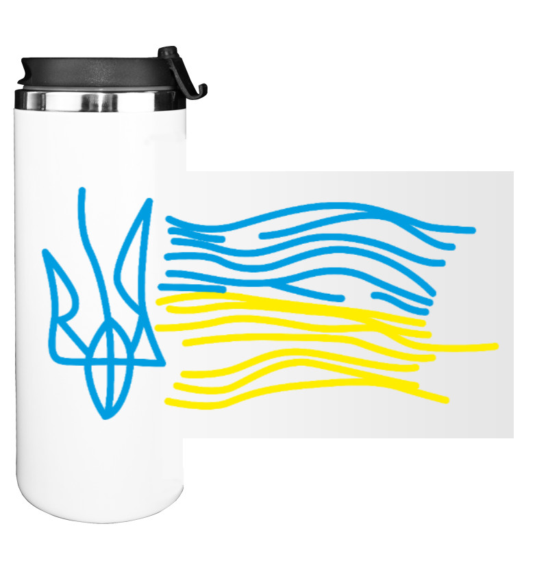 Trident and ensign of Ukraine creative