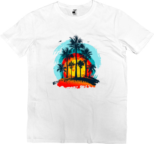 Отдых / Увлечения - Men’s Premium T-Shirt - Palm trees in the Tropics - Mfest