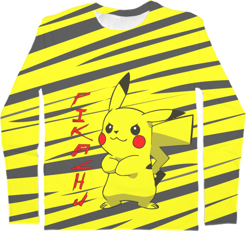 Покемон | Pokémon (ANIME) - Men's Longsleeve Shirt 3D -  Pikachu - Mfest