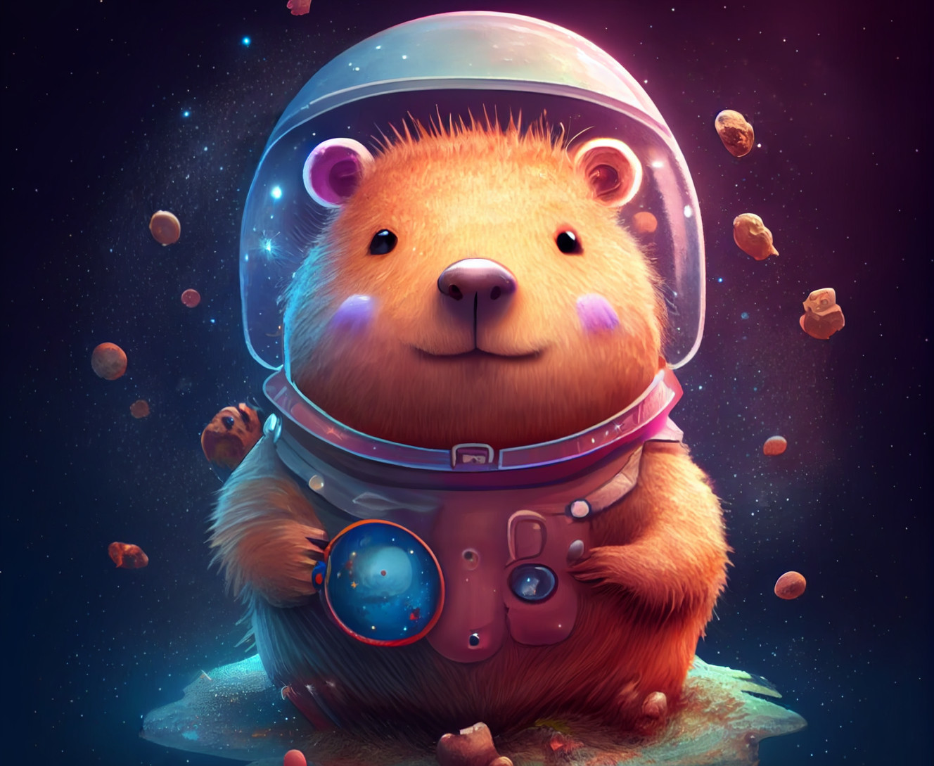 Capybara astronaut