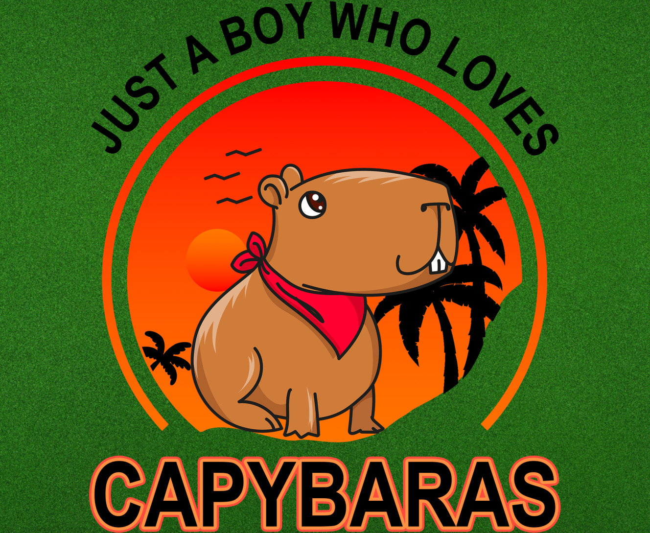 Капибара - Коврик для мышки - Just A Boy Who Loves Capybaras - Mfest