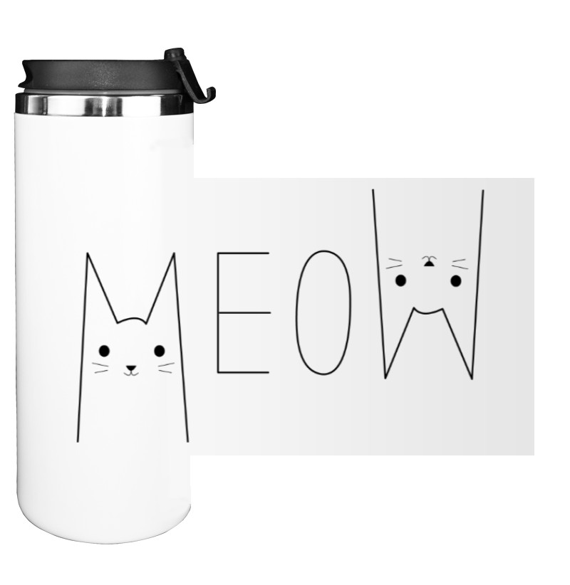 Коты и Кошки - Термокружка - Meow - Mfest
