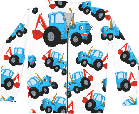 Синий трактор - Худи на молнии 3D Детское - Синий трактор 3 - Mfest