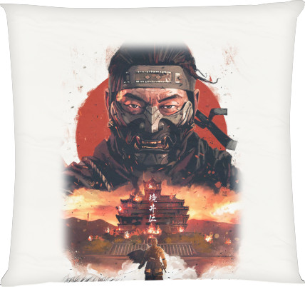 Ghost of Tsushima - Square Throw Pillow - Ghost of Tsushima 2 - Mfest