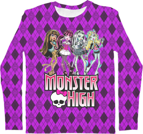 Monster High / Школа монстров - Men's Longsleeve Shirt 3D - Monster High (8) - Mfest