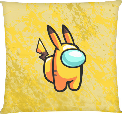 Among Us - Square Throw Pillow - Pikachu - Mfest