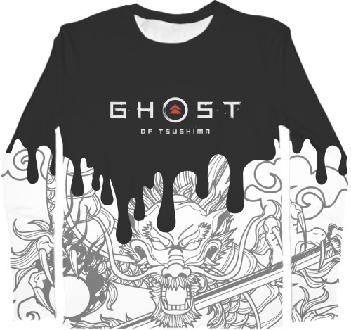 Ghost of Tsushima - Men's Longsleeve Shirt 3D - Ghost of Tsushima 1 - Mfest