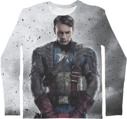Captain America - Kids' Longsleeve Shirt 3D - Captain-America-10Captain-America-10 - Mfest