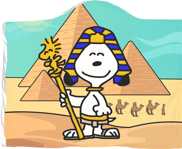 Снупі / Snoopy - Плед із капюшоном 3D - Snoopy фараон - Mfest