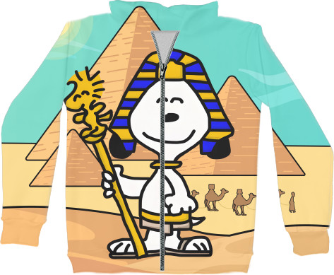 Снупі / Snoopy - Худі на блискавці 3D Дитяче - Snoopy фараон - Mfest