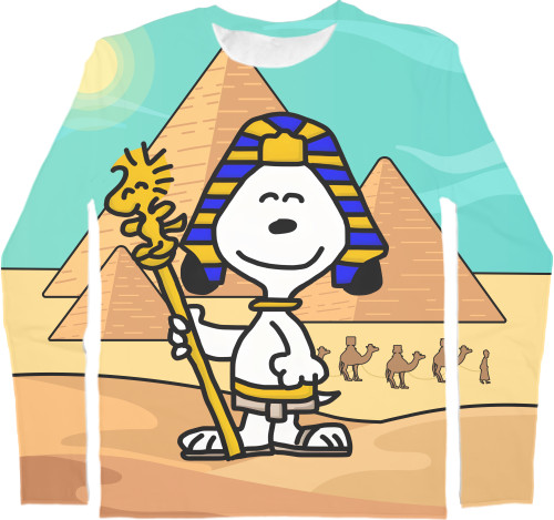 Снупі / Snoopy - Дитячий лонгслів 3D - Snoopy фараон - Mfest