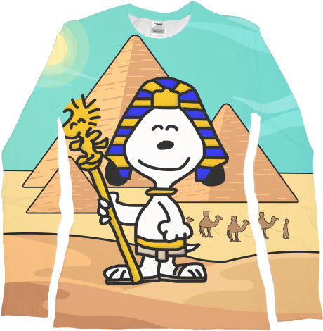 Снупі / Snoopy - Жіночий лонгслів 3D - Snoopy фараон - Mfest