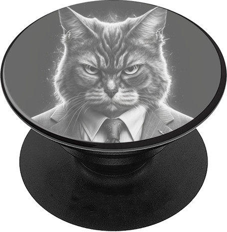 Котики - PopSocket Підставка для мобільного - Cat Man - Mfest