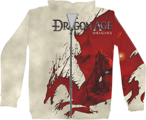 Dragon Age - 3D Zip Up Hoodie Kids - dragon age - Mfest
