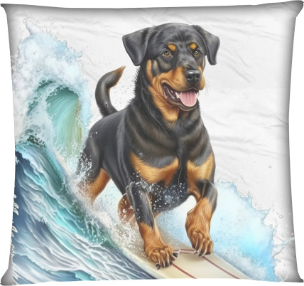 Rottweiler in the wind