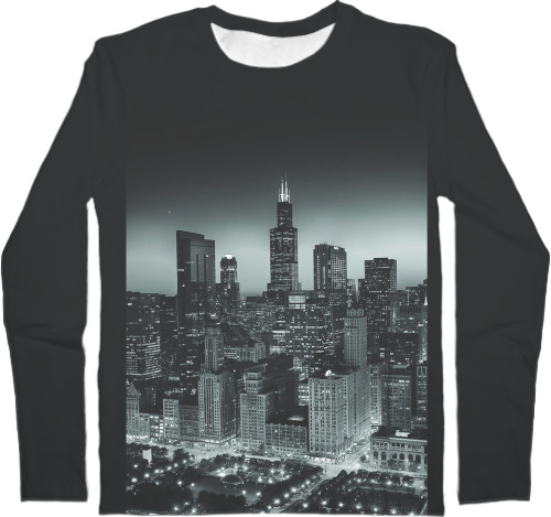 City Style - Чоловічий лонгслів 3D - Chicago - Mfest