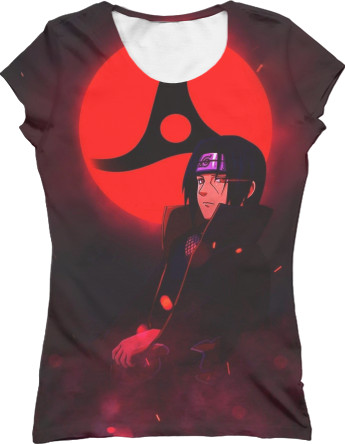 Наруто / Naruto - Футболка 3D Жіноча - Uchiha Itachi 3 - Mfest