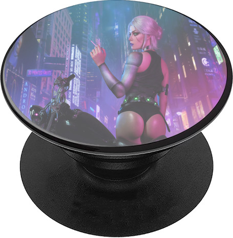 Cyberpunk 2077 - PopSocket Stand for mobile - Cyberpunk Girl Portrait 2 - Mfest