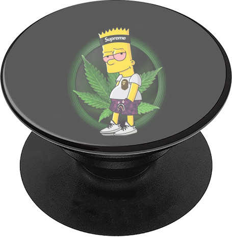 Simpson - PopSocket Stand for mobile - supreme bart simpson - Mfest