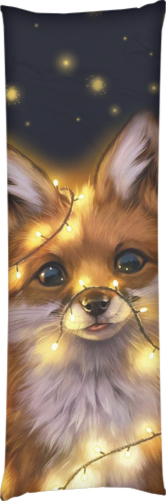 Fox And Christmas Lights