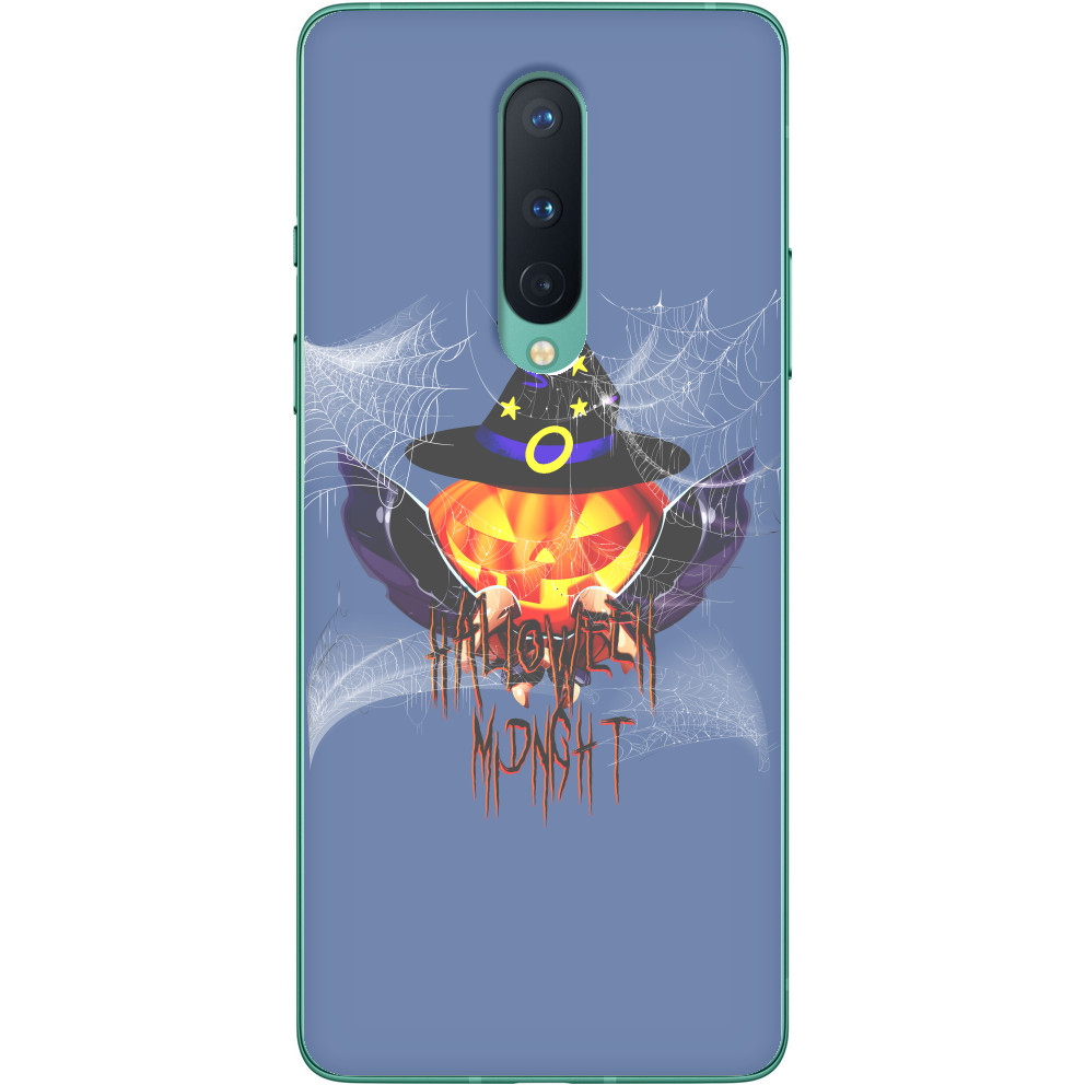 Halloween - Чохли OnePlus - Happy Halloween scary pumpkin wizard - Mfest