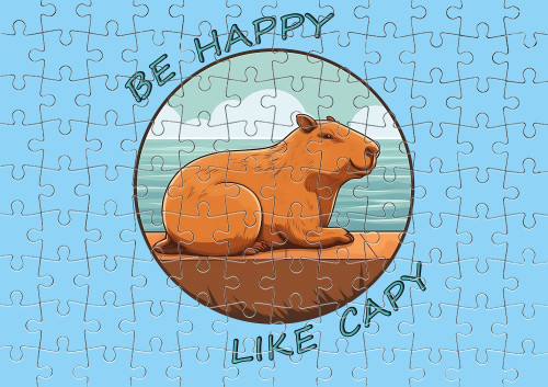 Capybara - Puzzle with small elements - Happy as a capybara - Mfest