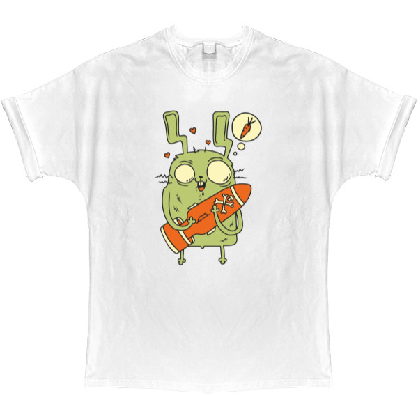 Прикольные картинки - Oversized T-shirt - Hare with carrot - Mfest