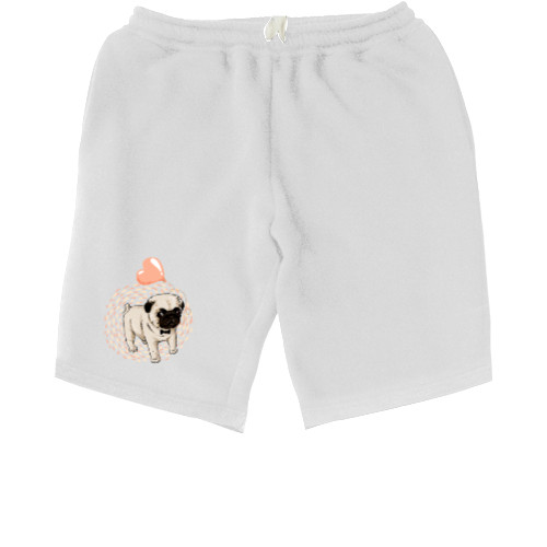 Мопс - Children's shorts - Pug with a heart - Mfest