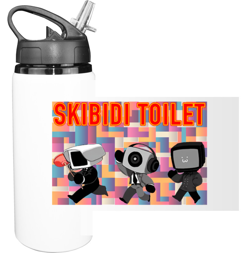 Skibidi Toilet VS Cameraman - Бутылка для воды - Камера мен 3 - Mfest