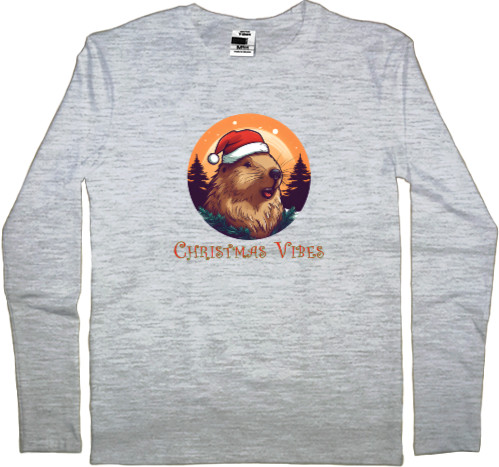 Capybara - Longsleeve Premium Male - Christmas Vibes - Mfest
