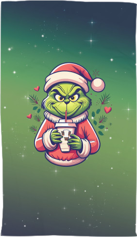 Grinch with a cup