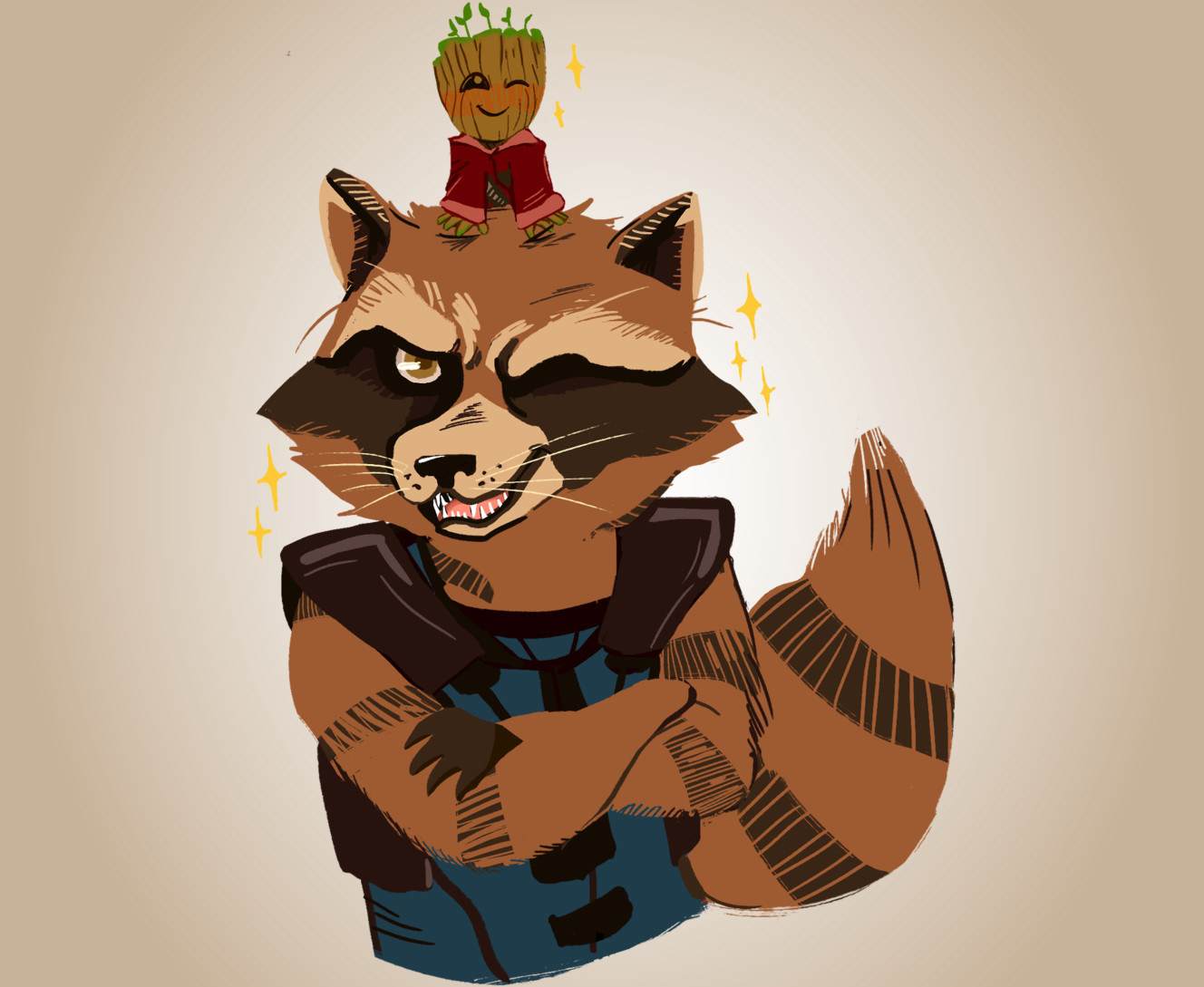 Groot and Rocket