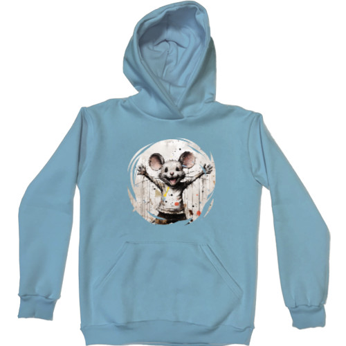 Прикольные картинки - Hoodie Premium Unisex - Banksy Mouse - Mfest